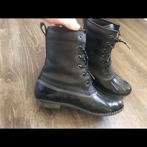 Black Landsend Duck Boots size 8.5
